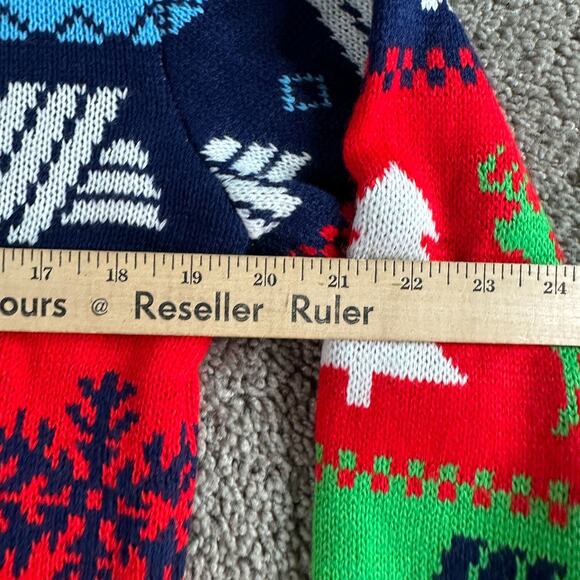 Aldis Christmas Sweater Mens S Blue 2023 Limited Fair Isle Acrylic Pullover NEW - Picture 10 of 11